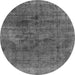 Round Abstract Gray Modern Rug, abs1949gry