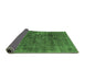 Sideview of Abstract Green Modern Rug, abs1949grn