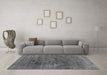 Machine Washable Abstract Gray Modern Rug in a Living Room,, wshabs1949gry