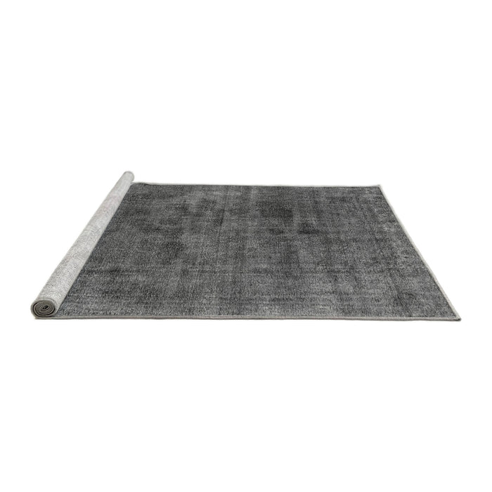 Sideview of Machine Washable Abstract Gray Modern Rug, wshabs1949gry