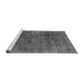 Sideview of Machine Washable Abstract Gray Modern Rug, wshabs1949gry