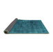 Sideview of Abstract Turquoise Modern Rug, abs1949turq