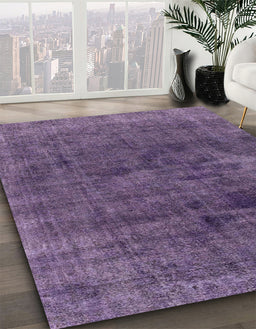 Machine Washable Abstract Purple Rug in a Family Room, wshabs1949