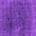 Square Machine Washable Abstract Purple Modern Area Rugs, wshabs1949pur