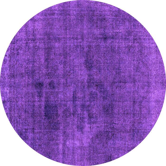 Round Abstract Purple Modern Rug, abs1949pur