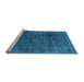 Sideview of Machine Washable Abstract Light Blue Modern Rug, wshabs1949lblu