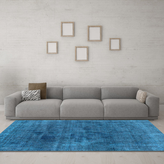 Machine Washable Abstract Light Blue Modern Rug in a Living Room, wshabs1949lblu