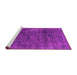 Sideview of Machine Washable Abstract Pink Modern Rug, wshabs1949pnk