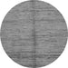 Round Machine Washable Abstract Gray Modern Rug, wshabs194gry