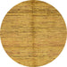 Round Abstract Sedona Brown Modern Rug, abs194