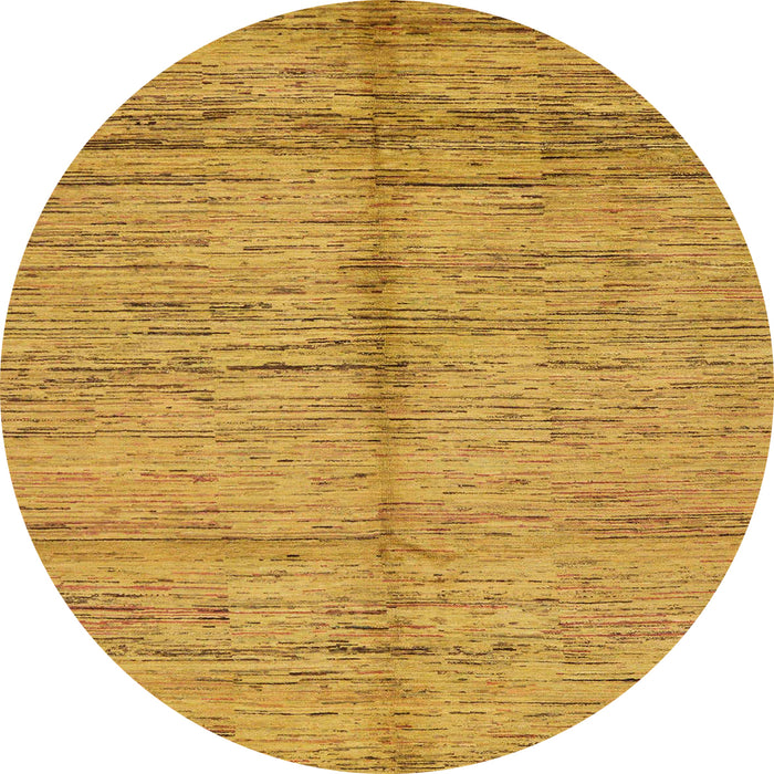 Round Machine Washable Abstract Sedona Brown Rug, wshabs194