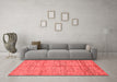 Modern Red Washable Rugs