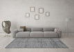 Machine Washable Abstract Gray Modern Rug in a Living Room,, wshabs194gry