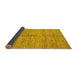 Sideview of Abstract Yellow Modern Rug, abs194yw