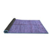 Sideview of Abstract Blue Modern Rug, abs194blu