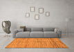 Machine Washable Abstract Orange Modern Area Rugs in a Living Room, wshabs194org