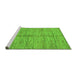 Sideview of Machine Washable Abstract Green Modern Area Rugs, wshabs194grn