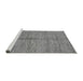 Sideview of Machine Washable Abstract Gray Modern Rug, wshabs194gry