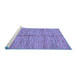 Sideview of Machine Washable Abstract Blue Modern Rug, wshabs194blu