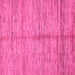 Square Machine Washable Abstract Pink Modern Rug, wshabs194pnk