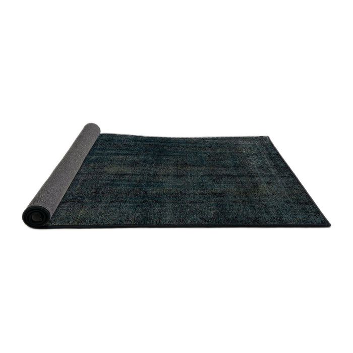 Sideview of Abstract Deep Teal Green Modern Rug, abs1950