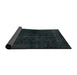 Sideview of Abstract Deep Teal Green Modern Rug, abs1950