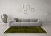 Machine Washable Abstract Yellow Modern Rug in a Living Room, wshabs1950yw