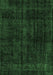 Machine Washable Abstract Emerald Green Modern Area Rugs, wshabs1950emgrn