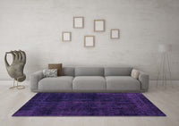 Machine Washable Abstract Purple Modern Rug, wshabs1950pur