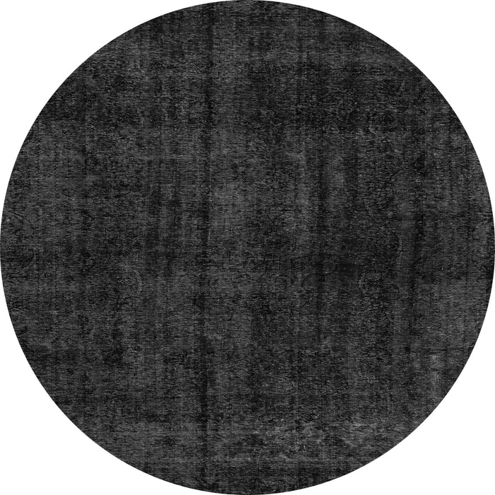Round Machine Washable Abstract Gray Modern Rug, wshabs1950gry