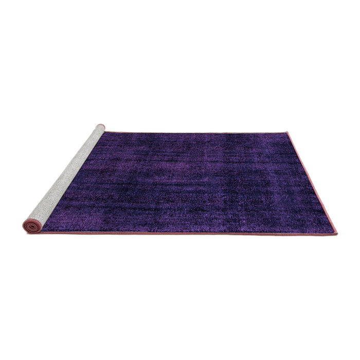 Sideview of Machine Washable Abstract Purple Modern Area Rugs, wshabs1950pur