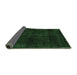 Sideview of Abstract Emerald Green Modern Rug, abs1950emgrn