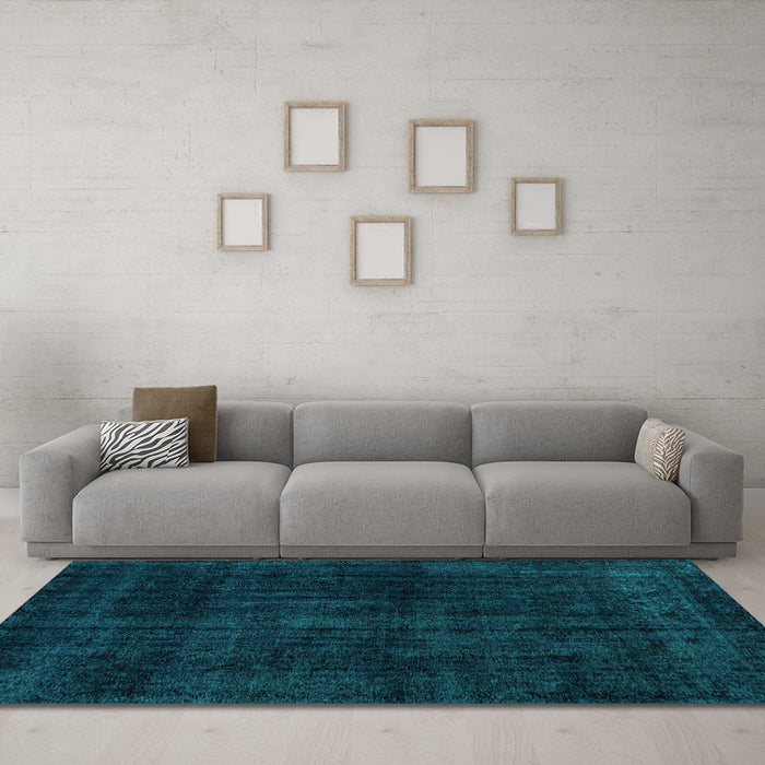 Machine Washable Abstract Light Blue Modern Rug in a Living Room, wshabs1950lblu