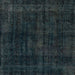 Square Abstract Deep Teal Green Modern Rug, abs1950