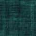 Square Abstract Turquoise Modern Rug, abs1950turq