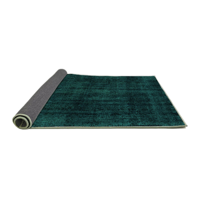 Sideview of Abstract Turquoise Modern Rug, abs1950turq