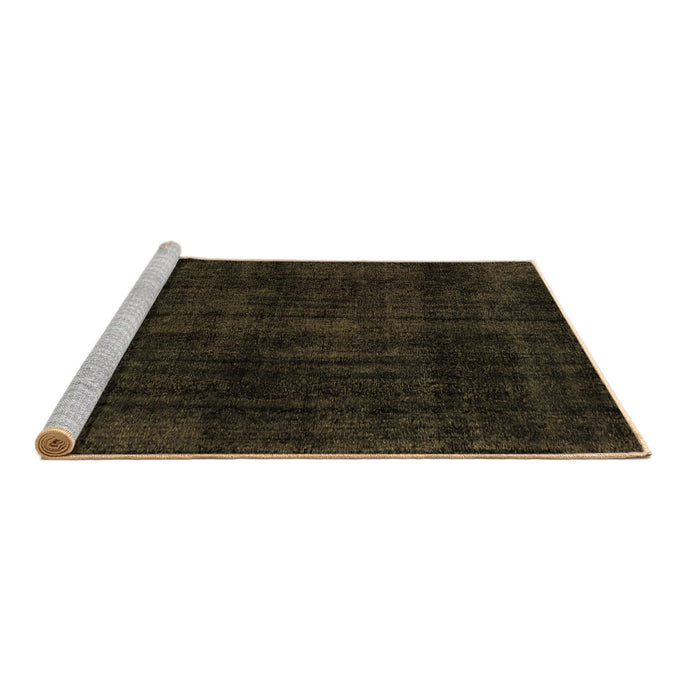 Sideview of Machine Washable Abstract Brown Modern Rug, wshabs1950brn