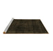 Sideview of Machine Washable Abstract Brown Modern Rug, wshabs1950brn