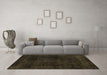 Machine Washable Abstract Brown Modern Rug in a Living Room,, wshabs1950brn