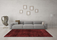 Machine Washable Abstract Red Modern Rug, wshabs1950red