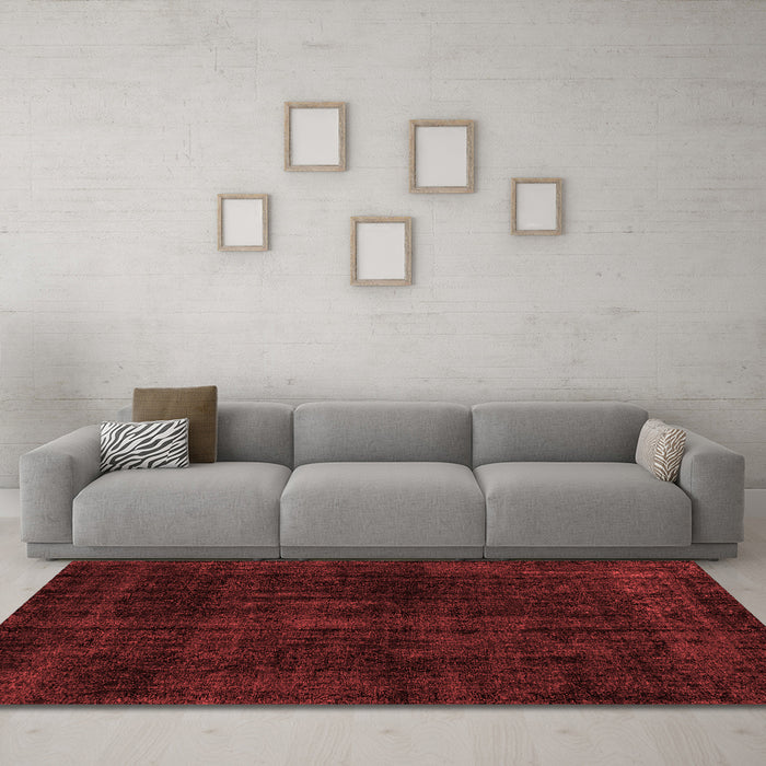 Modern Red Washable Rugs