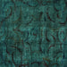 Square Machine Washable Abstract Turquoise Modern Area Rugs, wshabs1951turq