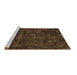 Sideview of Machine Washable Abstract Brown Modern Rug, wshabs1951brn