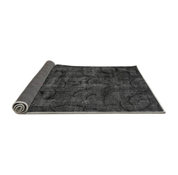 Sideview of Abstract Gray Modern Rug, abs1951gry