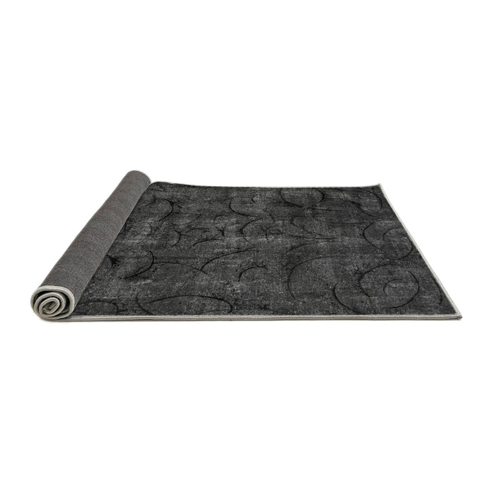 Sideview of Abstract Gray Modern Rug, abs1951gry