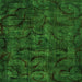 Square Machine Washable Abstract Green Modern Area Rugs, wshabs1951grn