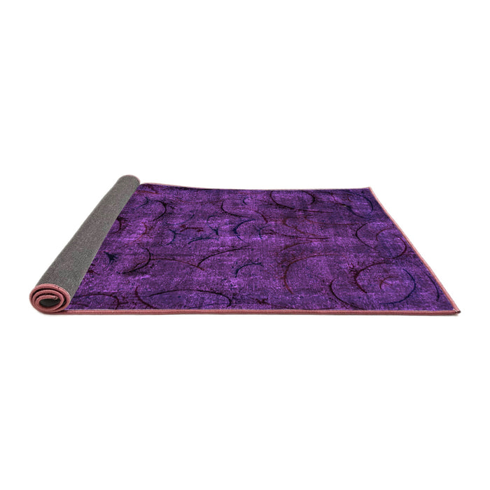 Sideview of Abstract Purple Modern Rug, abs1951pur