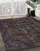 Machine Washable Abstract Purple Rug in a Family Room, wshabs1951