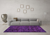 Machine Washable Abstract Purple Modern Rug, wshabs1951pur