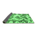 Sideview of Abstract Emerald Green Modern Rug, abs1952emgrn